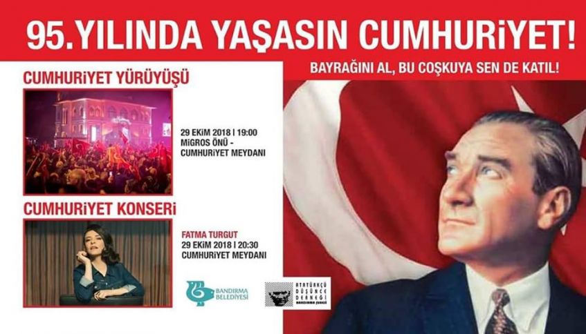 Bandırma Belediyesi tarafından 29 Ekim Cumhuriyet Bayramı’nda Bandırma’da Fatma Turgut