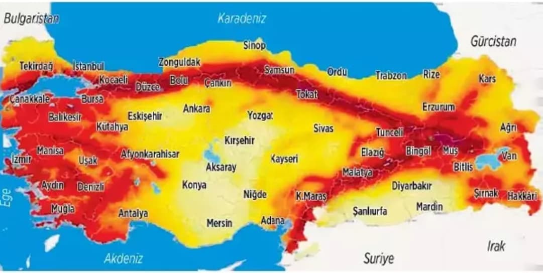 Türkiye, jeolojik olarak dünyanın en aktif deprem kuşaklarından birinde yer