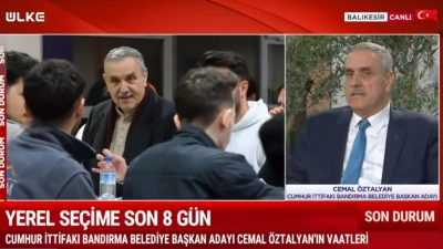 Ülke TV'ye konuk olan Bandırma Belediye Başkan Adayı M. Cemal