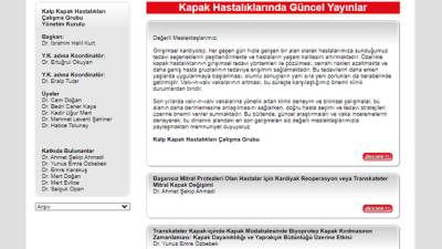 Türk Kardiyoloji Derneği, Kalp Kapak Hastalıkları Çalışma Grubu’nun 2024 yılı