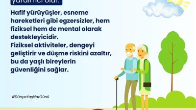 Yaşlı bireylerin kas gücünü ve esnekliğini korumasına yardımcı olan düzenli