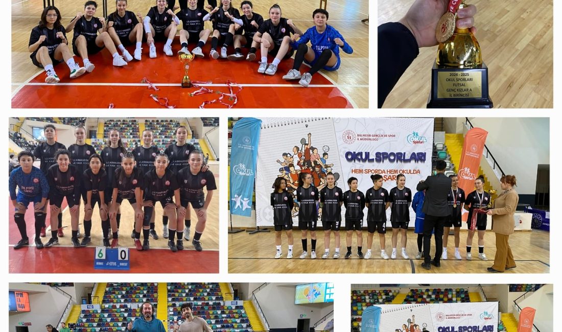 Gönen’deki Mustafa Uşdu Anadolu Lisesi Kız Futbol Takımı, Balıkesir’de düzenlenen