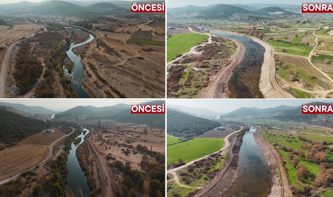 Simav Çayı’nda Temizlik ve Sedde Düzenlemesi Balıkesir’in Bigadiç ilçesinde, Simav