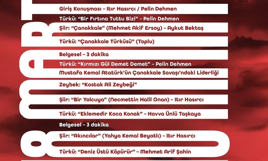 Çanakkale Şehitleri Bandırma’da Anılacak Çanakkale Zaferi‘nin 110. yıl dönümü, Bandırma