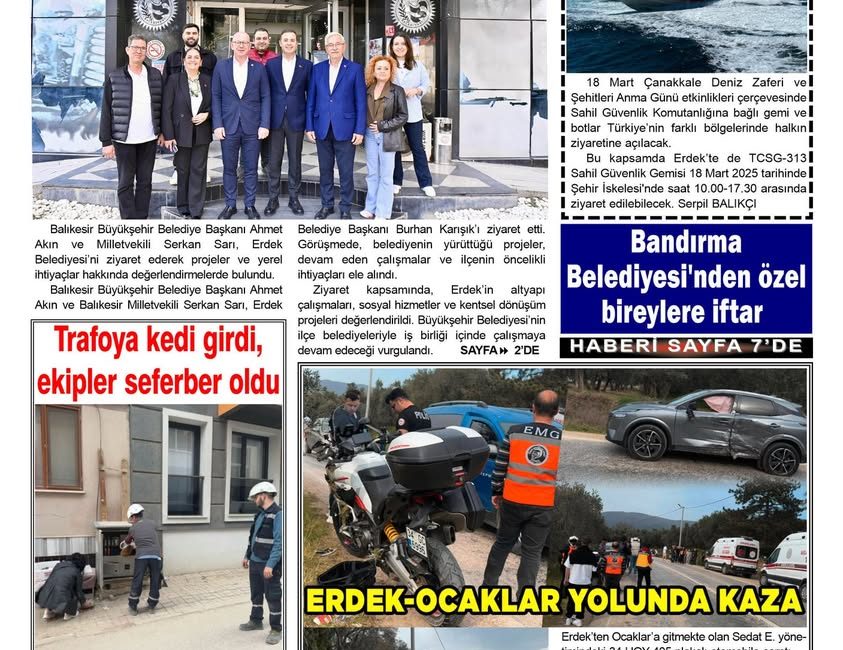Erdek’te Güncel Durum Erdek, Güney Marmara Bölgesi’nde yer alan önemli