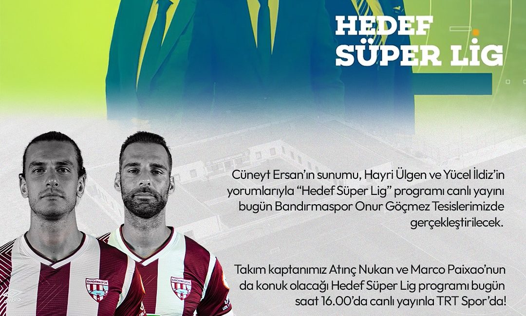 Bandırmaspor’dan TRT Spor’a Özel Yayın Bandırmaspor, hedeflerini anlatan ve kulüp