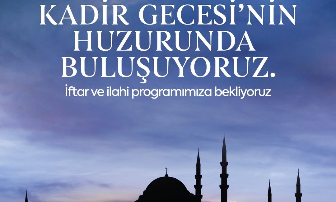 Kadir Gecesi Kutlamaları Başlıyor Balıkesir Büyükşehir Belediyesi, Kadir Gecesi münasebetiyle