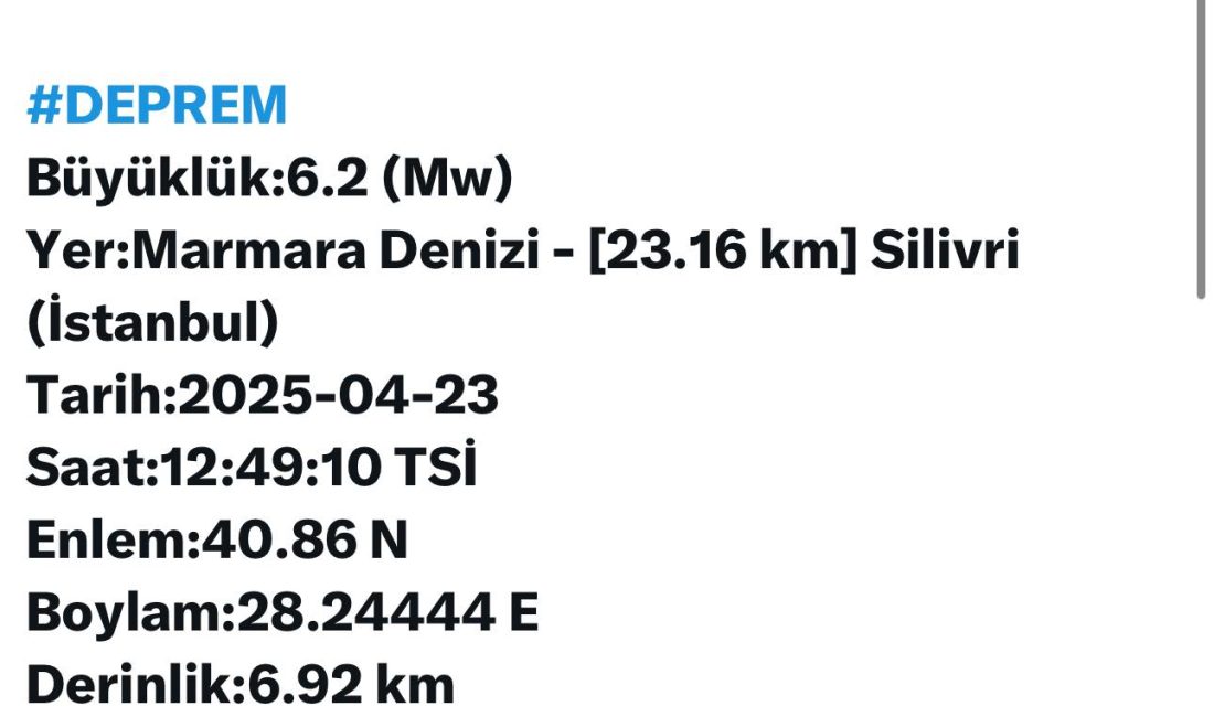 İstanbul’u Sarsan Deprem: Silivri’de Panik ve Hasar Tespiti Devam Ediyor