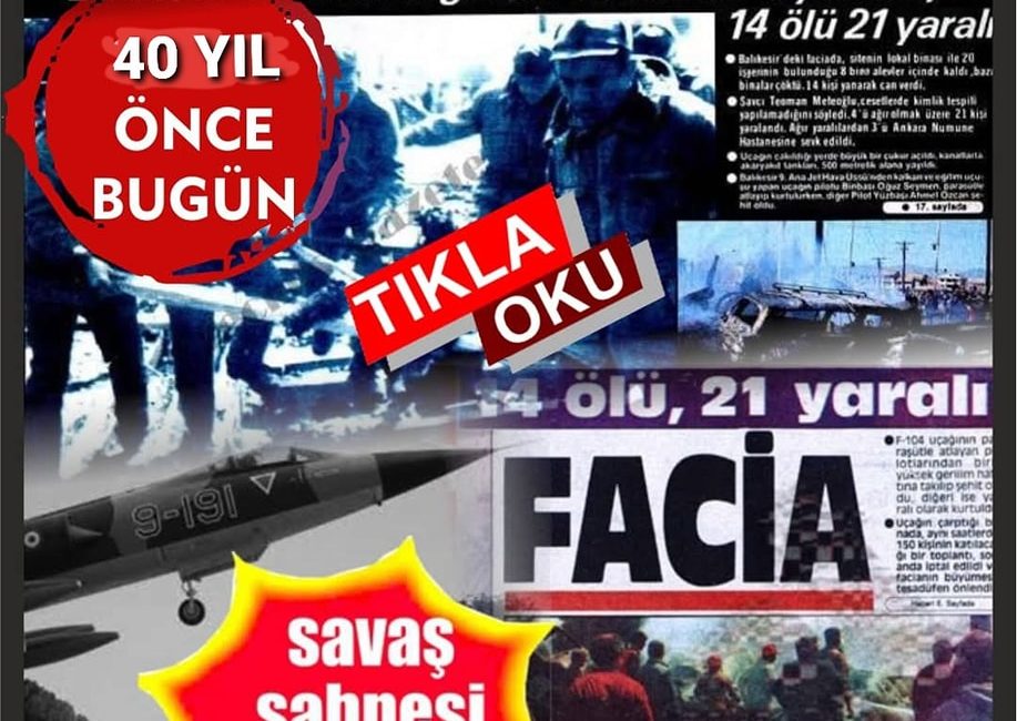 Balıkesir’de Tarihi Kazanın Yıl Dönümü Balıkesir, 4 Nisan 1985 tarihinde