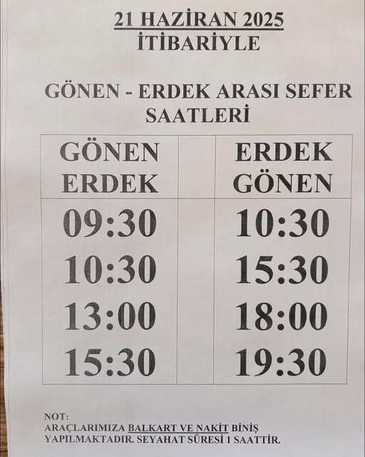 Gönen Erdek Arası Ulaşım Kolaylığı Artıyor Gönen ile Erdek arasında