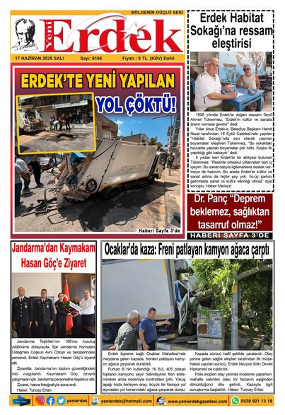 Erdek’te Güncel Haberler Erdek‘te yerel haberler, 17 Haziran 2025 Salı