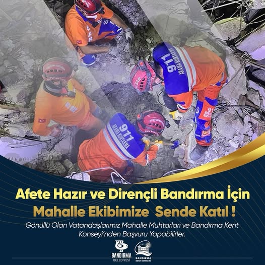 Bandırma’da Afet Bilincini Artırma Çalışmaları Başladı Bandırma Belediyesi, afetlere karşı