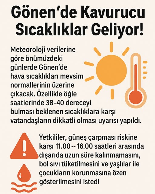 Gönen’de önümüzdeki günlerde hava sıcaklıklarının mevsim normallerinin üzerine çıkması bekleniyor.