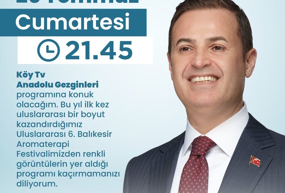 Balıkesir Büyükşehir Belediye Başkanı Ahmet Akın, Anadolu Gezginleri programına konuk