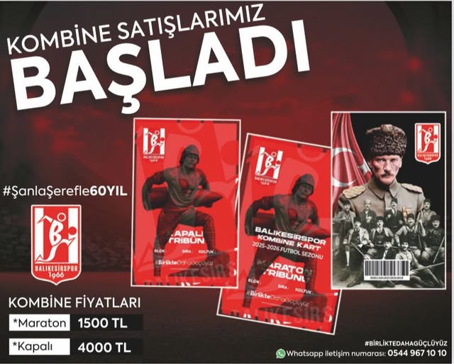 Balıkesirspor, 2025 2026 sezonu kombine fiyatlarını açıkladı. 3. Lig 4.