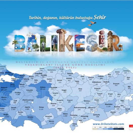 Balıkesirlilerin en çok İstanbul’da yaşadığı, ardından sırasıyla İzmir, Bursa ve