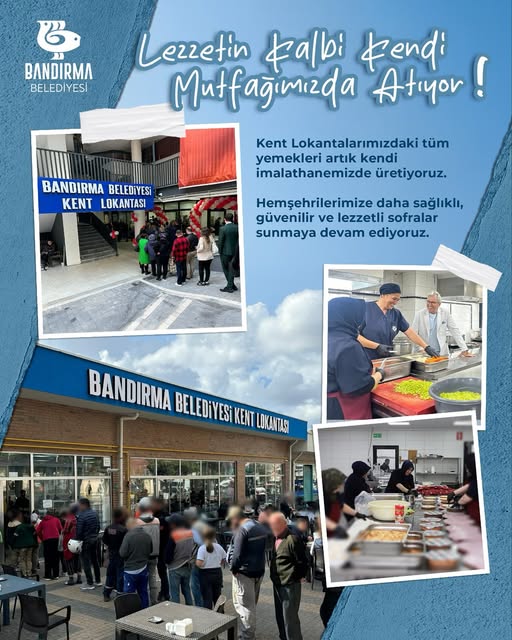 Bandırma Belediyesi Kent Lokantalarında Yerel Üretim Devri Bandırma Belediyesi, kent