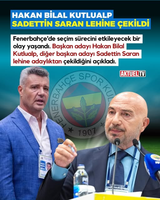 Fenerbahçe Spor Kulübü’nde başkanlık seçimi sürecinde önemli bir gelişme yaşandı.