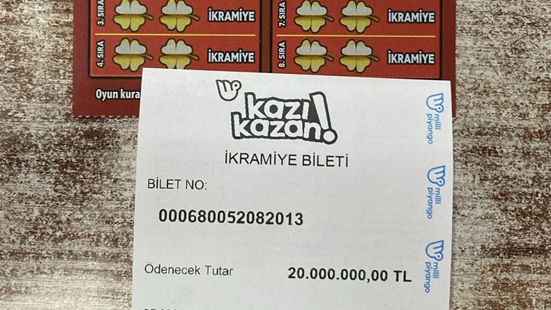 Balıkesir’de bir talihli, Kazı Kazan oyunuyla 20 milyon TL’lik büyük