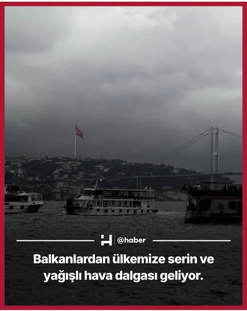Meteoroloji Genel Müdürlüğü’nün verilerine göre, Balkanlar üzerinden gelen bir hava
