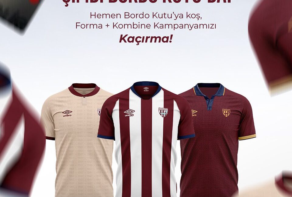 Bandırmaspor’un yeni sezon formaları, Bordo Kutu taraftar ürünleri mağazasında satışa