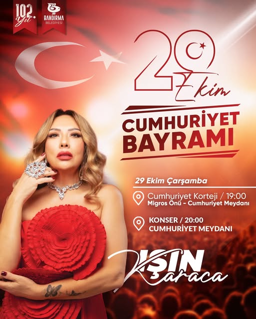 Bandırma’da Cumhuriyet’in 102. Yılı Coşkuyla Kutlanacak Bandırma’da 102. Yıl Coşkusu Bandırma’da, Türkiye Cumhuriyeti’nin kuruluşunun 102. yıl