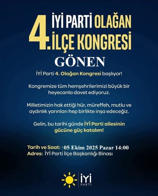 Gönen’de Siyasi Hareketlilik İYİ Parti, Gönen ilçesinde 4. Olağan İlçe