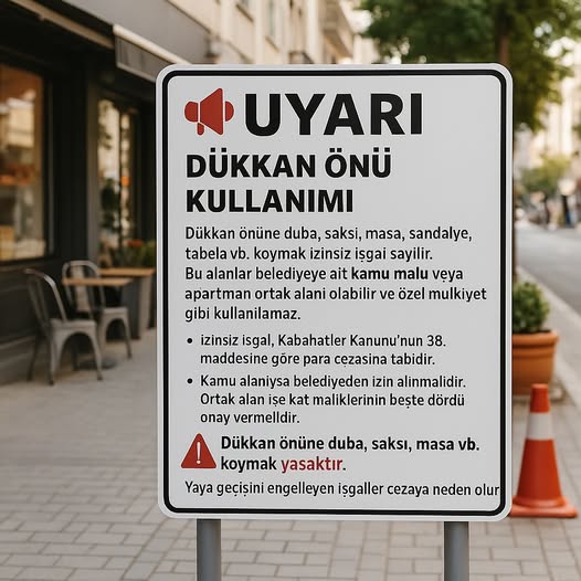 Gönen’de Kamu ve Ortak Alanların İzinsiz Kullanımına İlişkin Uyarı Gönen’de,