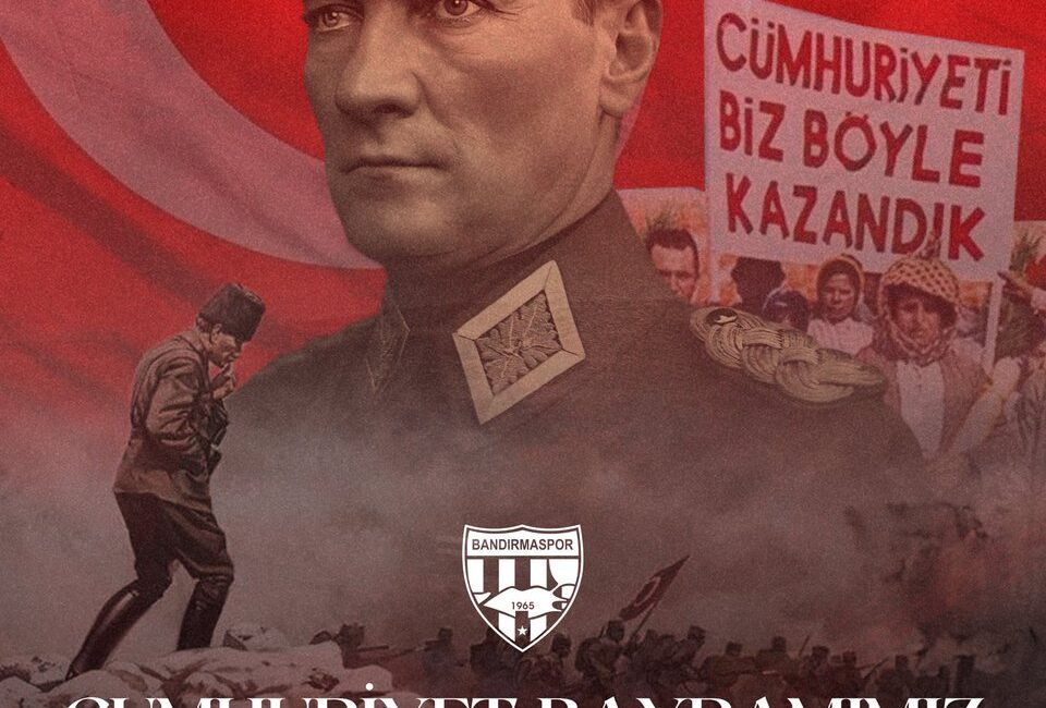 Cumhuriyet’in 102. Yılında Anlamlı Kutlama Bandırmaspor, Türkiye Cumhuriyeti’nin kuruluşunun 102. yıl dönümünü kutladı. Kulüp, bu