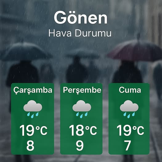 Gönen’de haftanın ikinci yarısına hava durumu açıklandı. Meteoroloji Genel Müdürlüğü