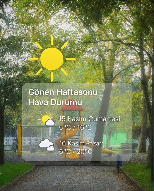 Gönen’de hafta sonu, açık ve ılık bir hava etkili olacak.