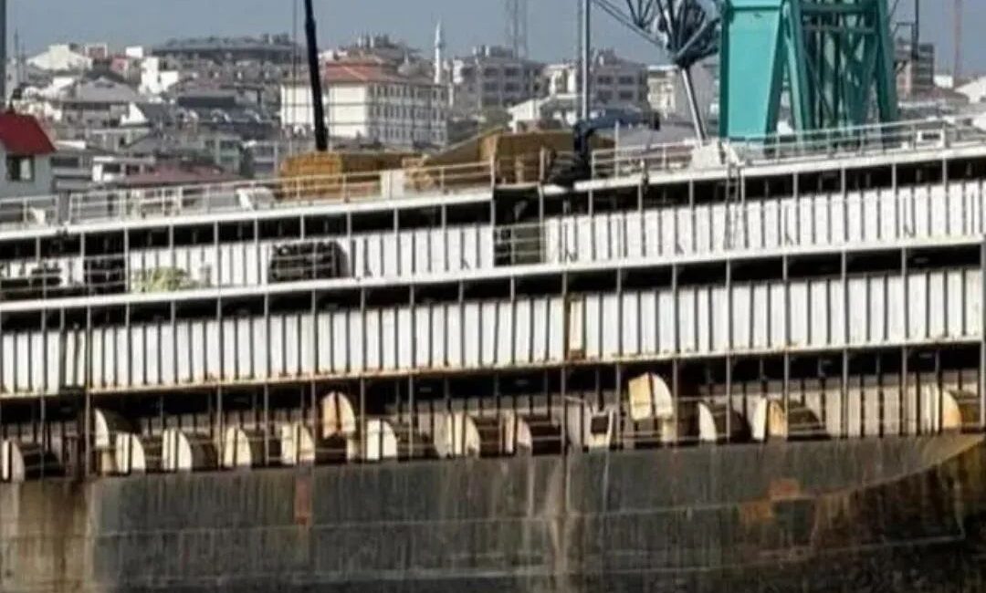 Sekiz gün önce Bandırma Limanına gelen büyükbaş hayvan yüklü Spiridon-II