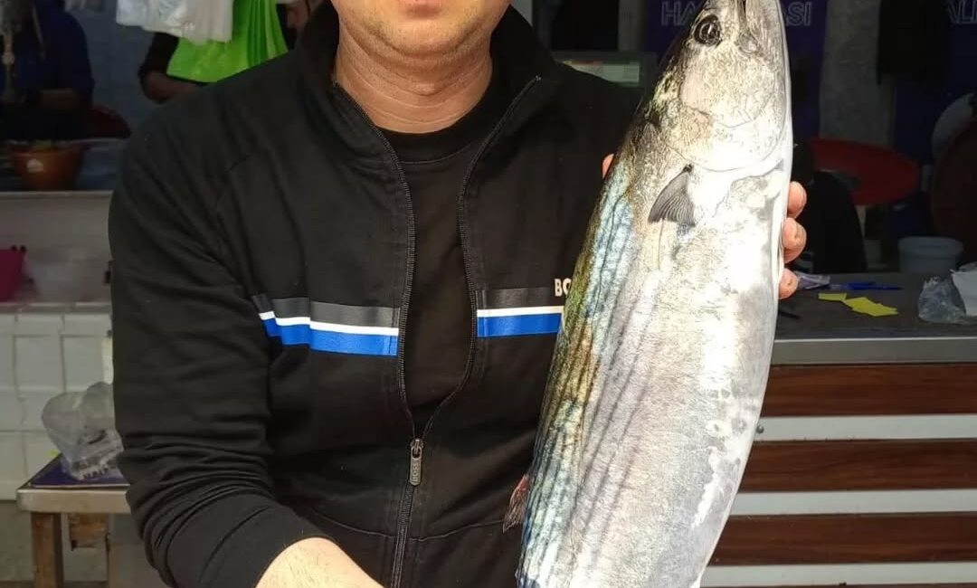 Erdek’in Tatlısu Mahallesi açıklarında denize açılan balıkçılar, 5 kiloluk dev