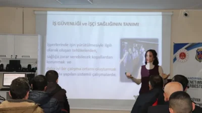 Bandırma Denetimli Serbestlik Müdürlüğü’nde, yükümlülerin iş sağlığı ve güvenliğinin artırılmasına