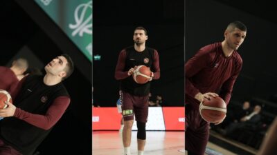 Türkiye Basketbol Ligi 20. hafta mücadelesinde Parmoss Otel Bandırma Bordo