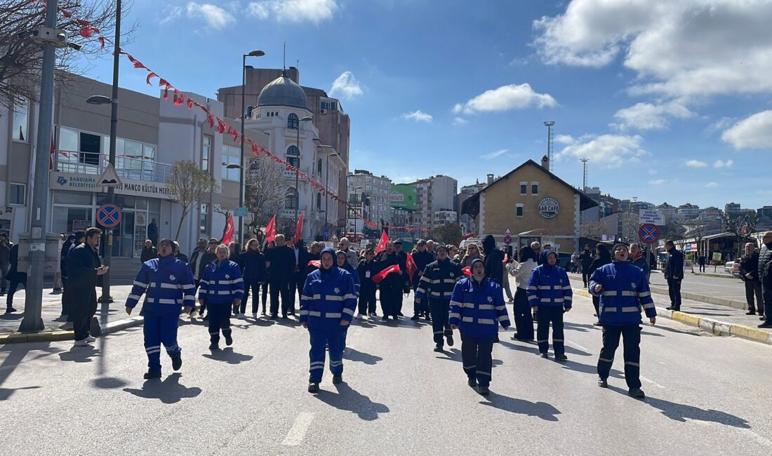 Bandırma'da 8 Mart Dünya Emekçi Kadınlar Günü'nde eşitlik ve adalet