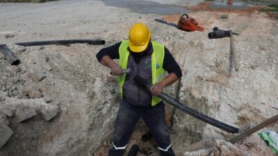 Manyas Atatürk Mahallesi TOKİ konutları için içme suyu altyapı çalışmaları