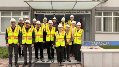 Balıkesir Üniversitesi akademisyenleri ve TTO ekibi, Eti Maden Bandırma Bor