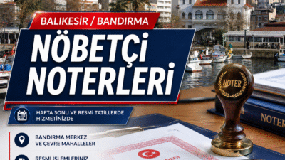Bandırma nöbetçi noterleri, hafta sonu resmi noter işlemlerini tamamlamak isteyen