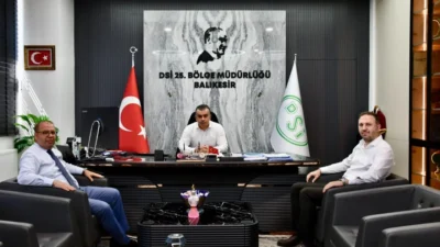 Susurluk'ta kaymakam ve ilçe başkanının DSİ 25. Bölge Müdürü ile
