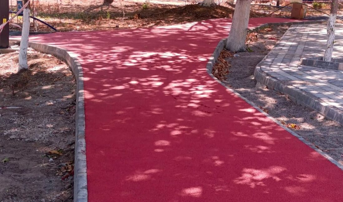 Susurluk Belediyesi, EPDM zeminli yürüyüş yollarının korunması için bisiklet ve