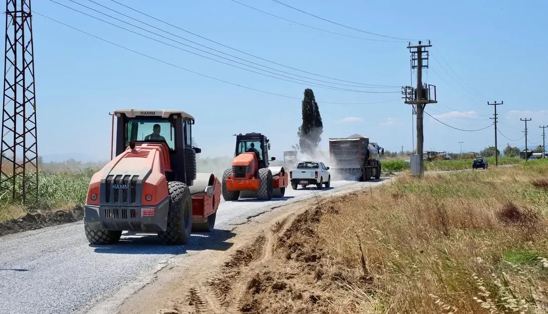 Gömeç sahil yolu yenilendi! Doğalgaz sonrası onarılan yolda ikinci kat
