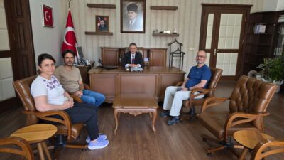 Bandırma Kaymakamı Recep Öztürk, Daskyleion Antik Kenti kazı heyetini ağırladı.