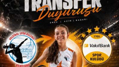 Bandırma Voleybol Spor Kulübü’nün 2014 doğumlu genç sporcusu Elis Ece