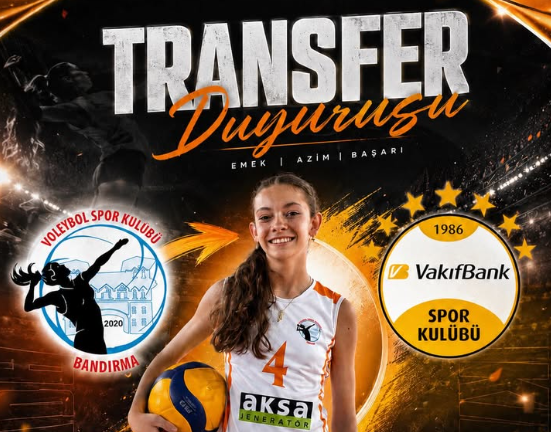 Bandırma Voleybol Spor Kulübü’nün 2014 doğumlu genç sporcusu Elis Ece