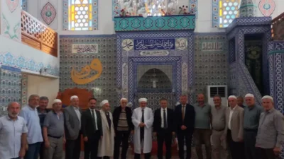 Bandırma Ahilik Haftası'nda protokol, din görevlileri ve esnaf Sanayi Camii'nde