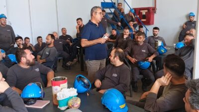 Birleşik Metal-İş Sendikası Bursa Şubesi, Arıtaş Kriyojenik Bandırma'da üyeleriyle buluştu.