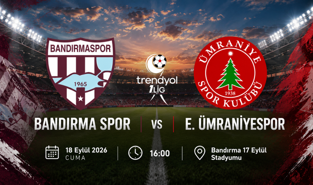 Bandırmaspor, Trendyol 1. Lig 8. haftasında Ümraniyespor'u ağırlıyor. Cuma 16.00'daki